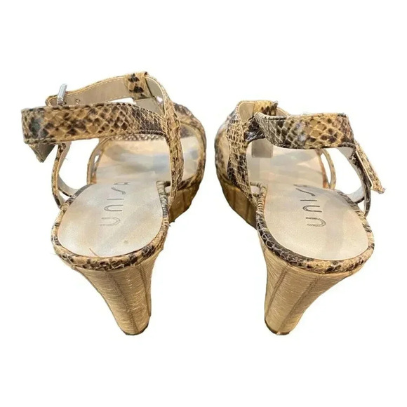 UNISA Women’s 7.5 Snakeskin Wedge Strappy Sandal - Picture 4 of 5